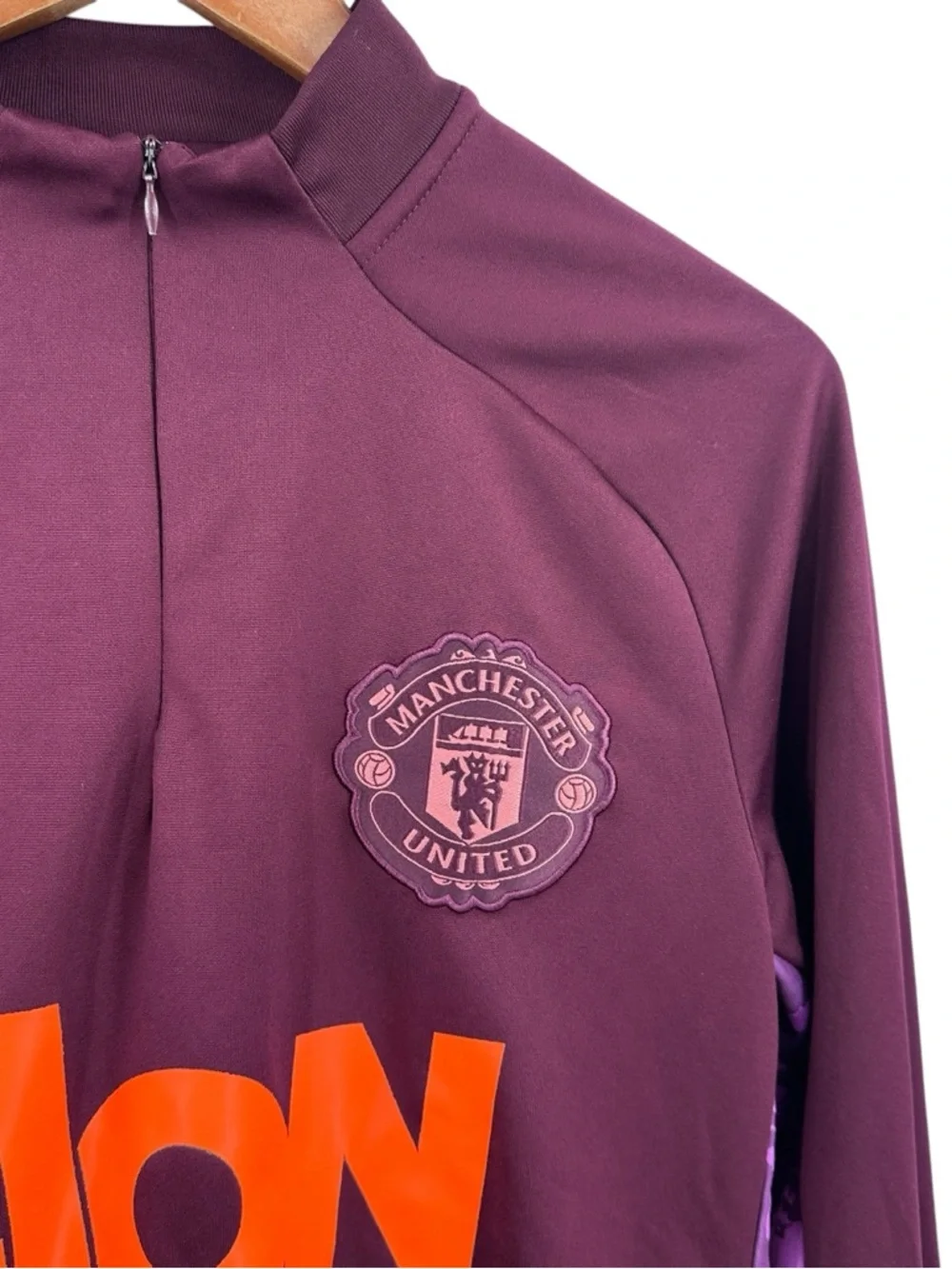 Adidas MANCHESTER UNITED Ultimate 1/4 Zip Training Top Purple